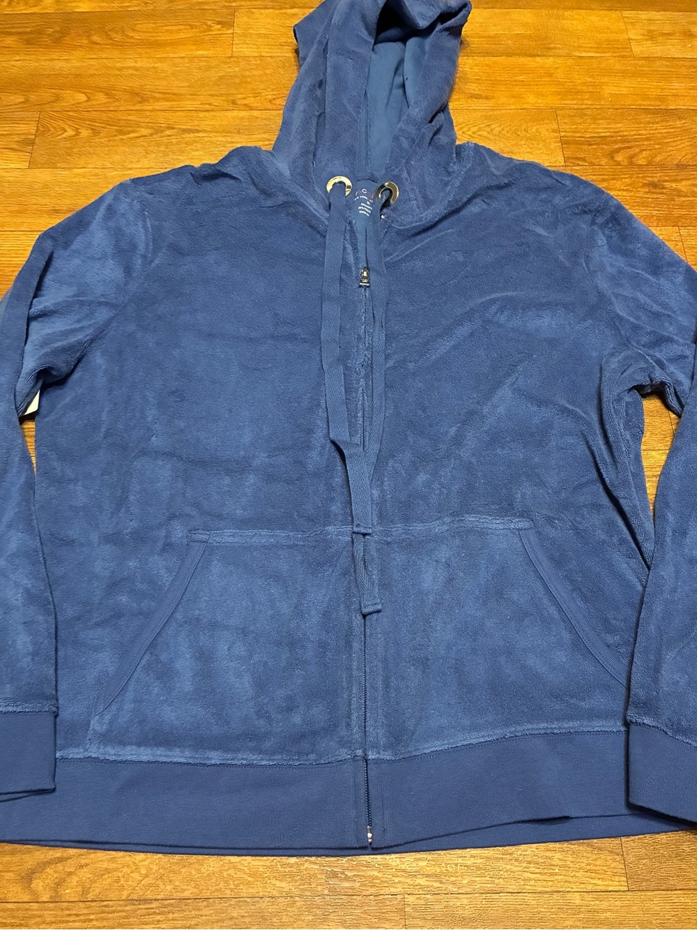 Women’s New York & Company Blue Zip Hoodie Size XL NWT